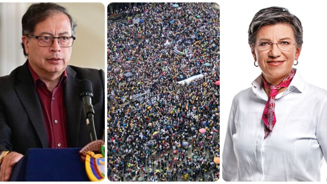 Gustavo Petro, Claudia López y las movilizaciones de este domingo.
