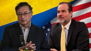 Mauricio Claver Carone y Gustavo Petro