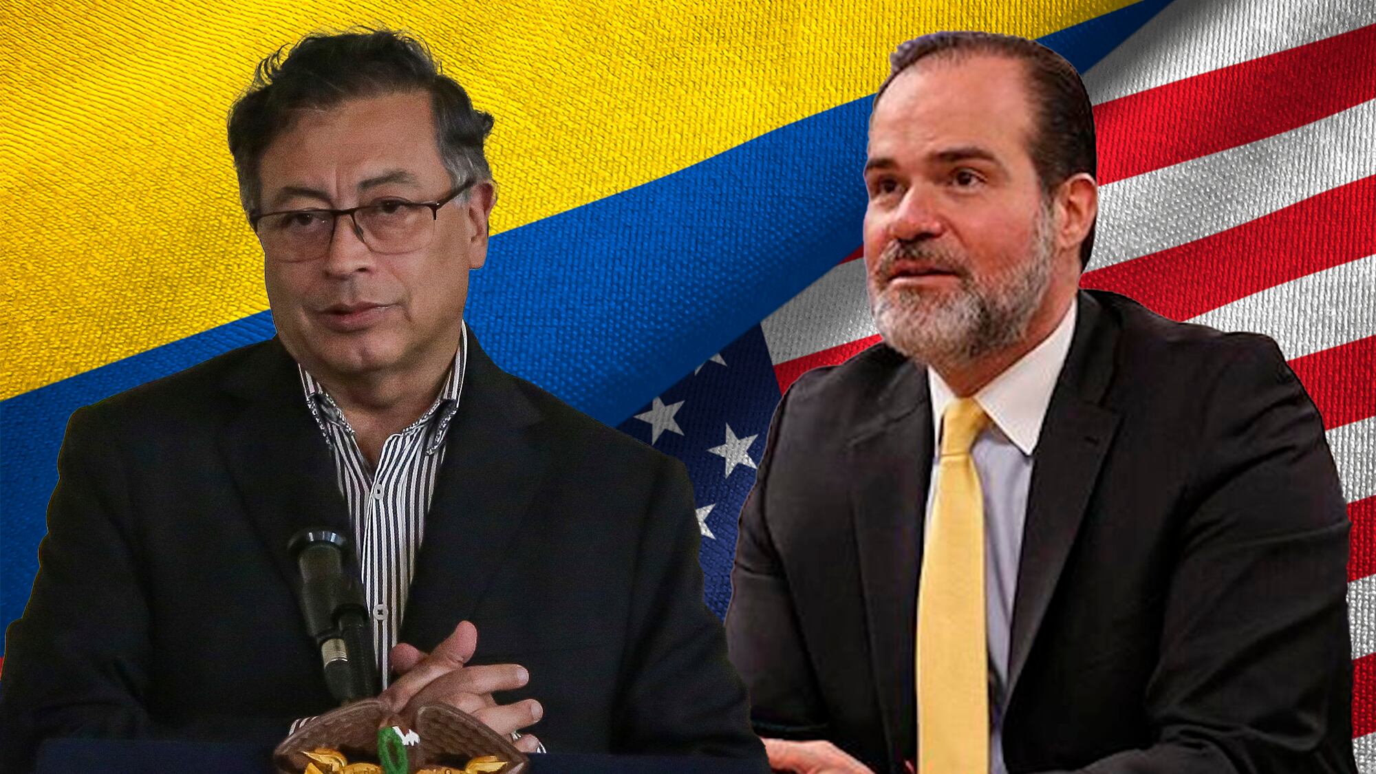Mauricio Claver Carone y Gustavo Petro