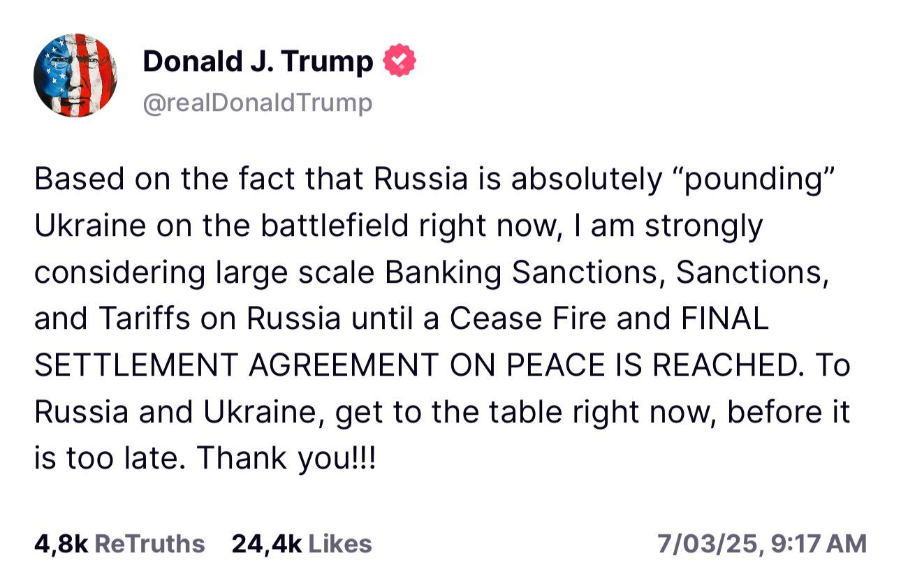 Este fue el mensaje emitido por el presidente Donald Trump