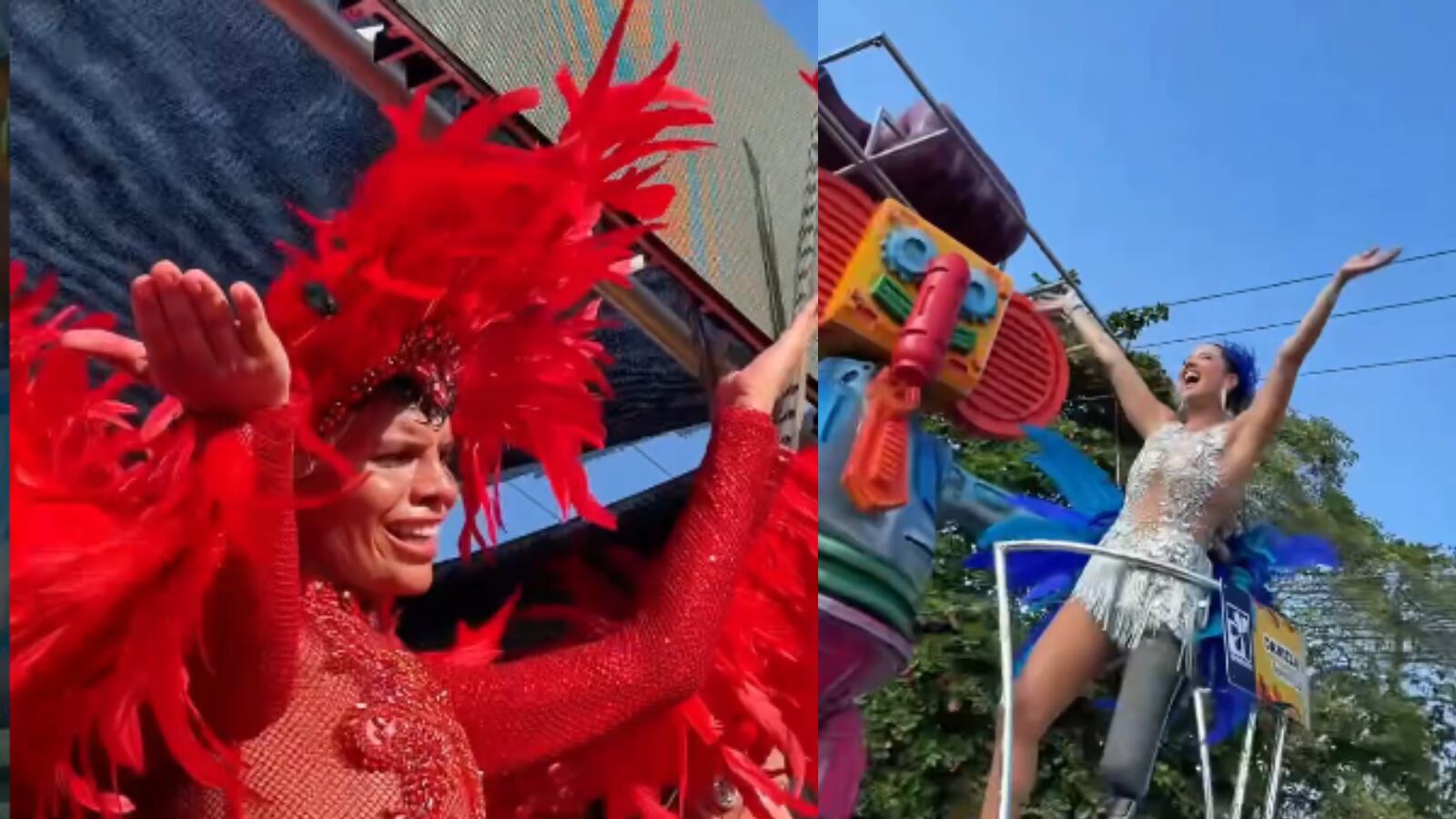 El Carnaval recibió la visita de reinas y creadores de contenido