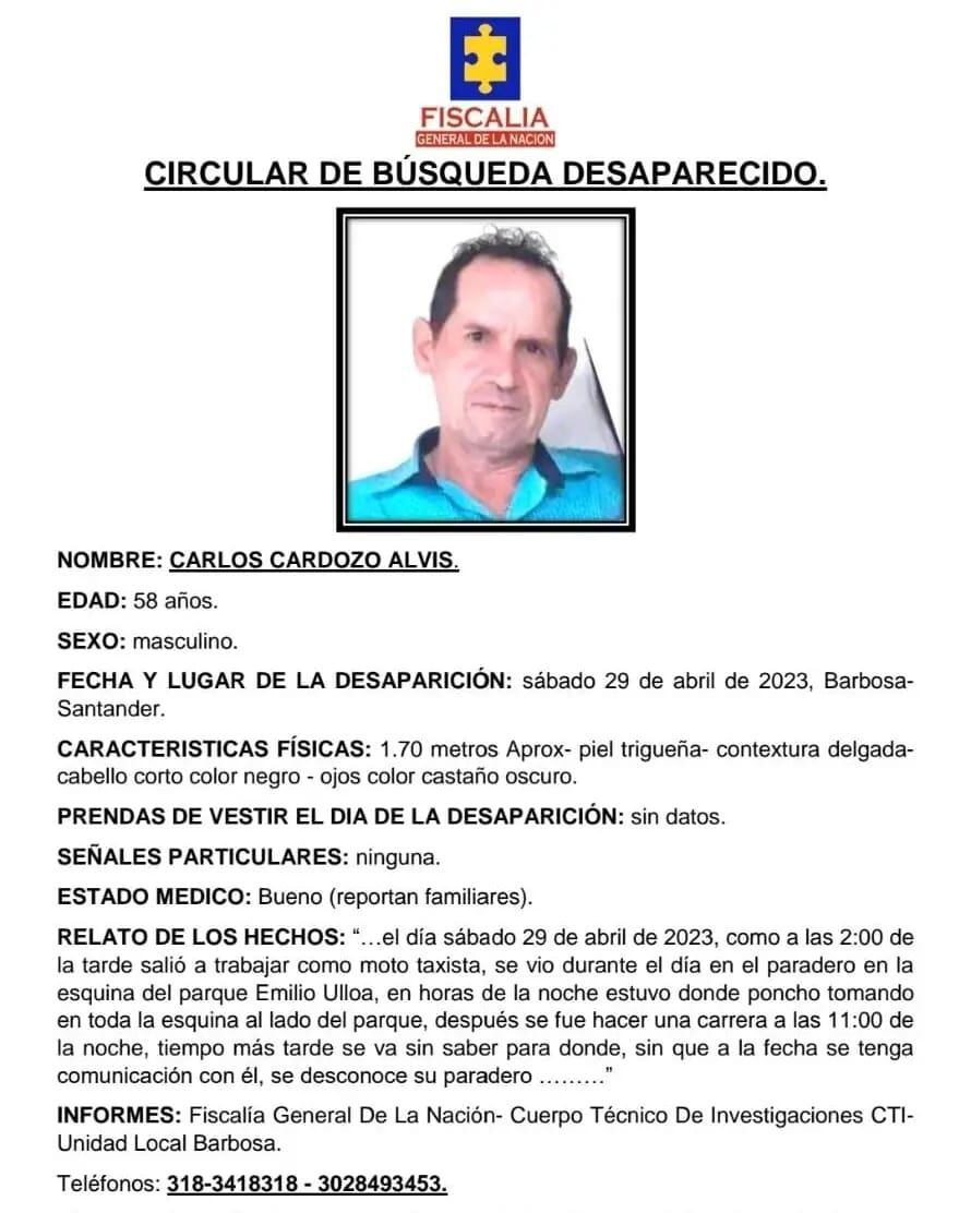 Desde el 29 de abril la víctima había sido reportada como desaparecida.