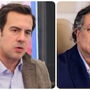 El ministro del Interior, Rodrigo Lara, y el expresidente Gustavo Petro.