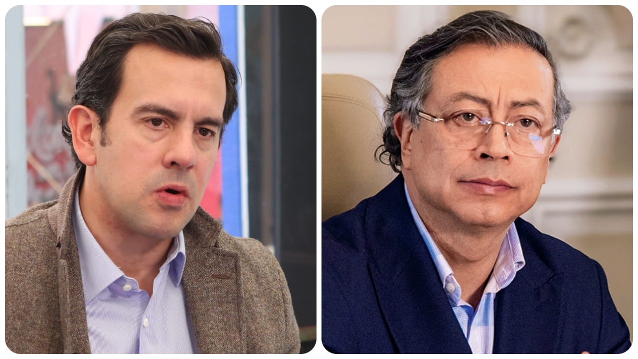 El ministro del Interior, Rodrigo Lara, y el expresidente Gustavo Petro.