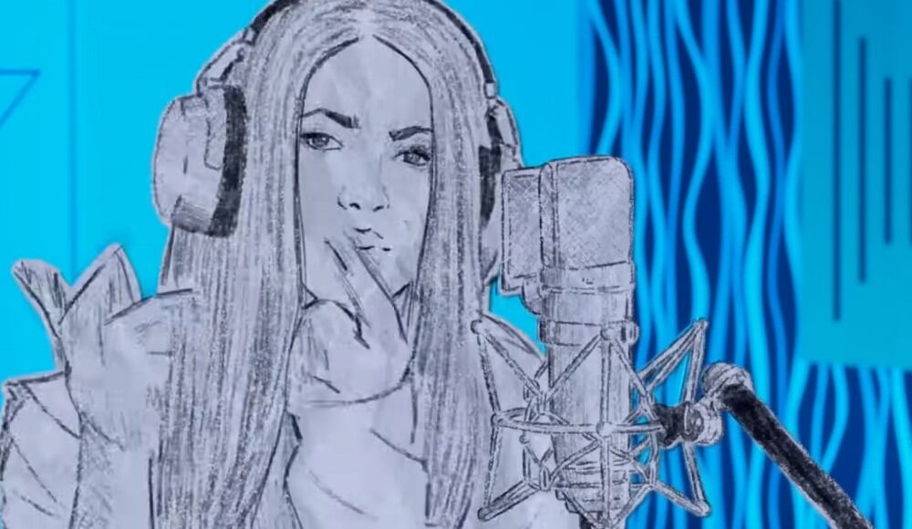 La cantante fue animada por la artista Julia Conde, ilustradora y directora audiovisual.