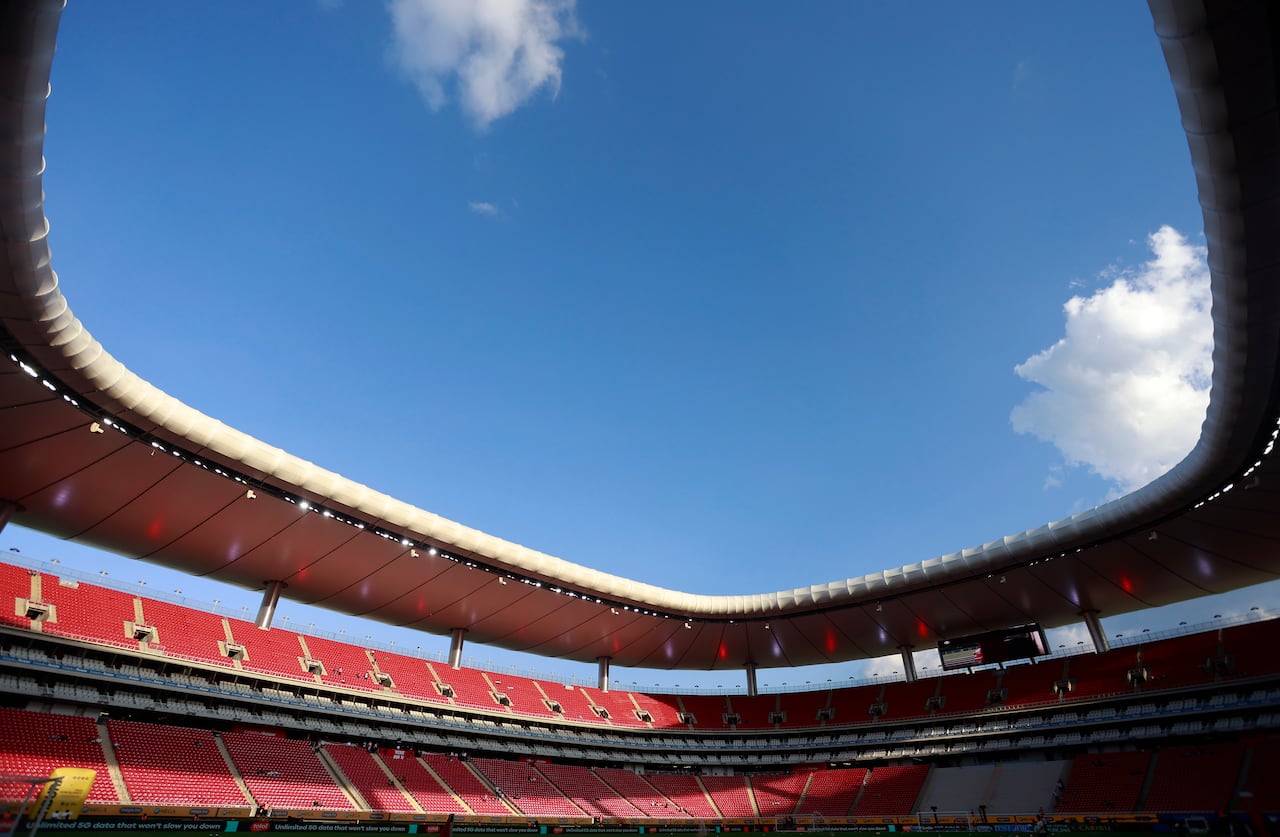 Imagen desde adentro del estadio de Guadalajara en México.