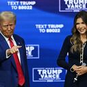 Noem utilizó sus dos periodos al frente del gobierno de un pequeño estado para catapultarse en las filas republicanas. (Photo by Jim WATSON / AFP)