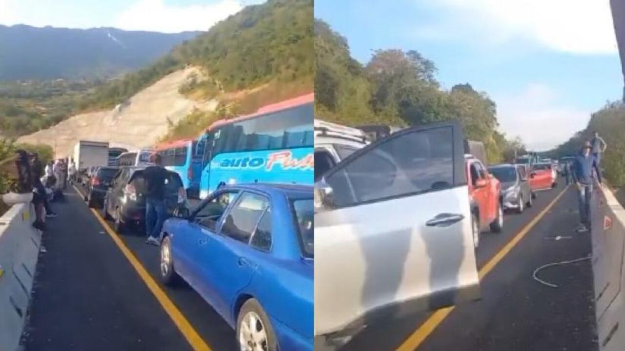 El cierre de la carretera se dio en el kilómetro 41+500, en el sector de Boquerón.