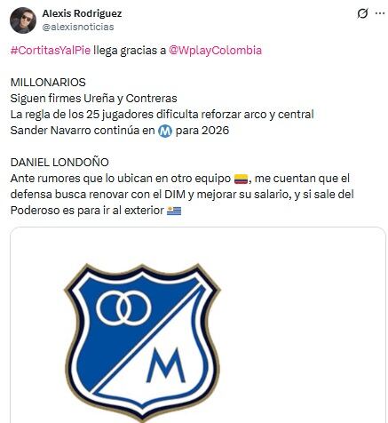 Pantallazo X: @alexisnoticias