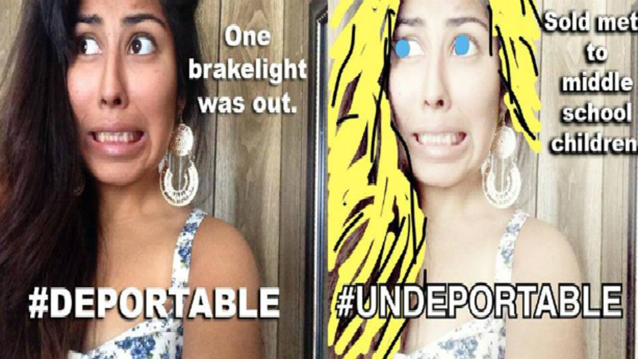Este es uno de los memes de #Underportable con el que se critica la discriminación para los inmigrantes.