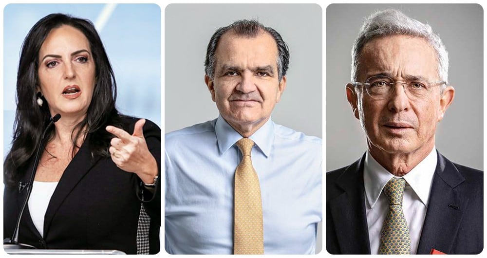 María Fernanda Cabal, Óscar Iván Zuluaga y Álvaro Uribe