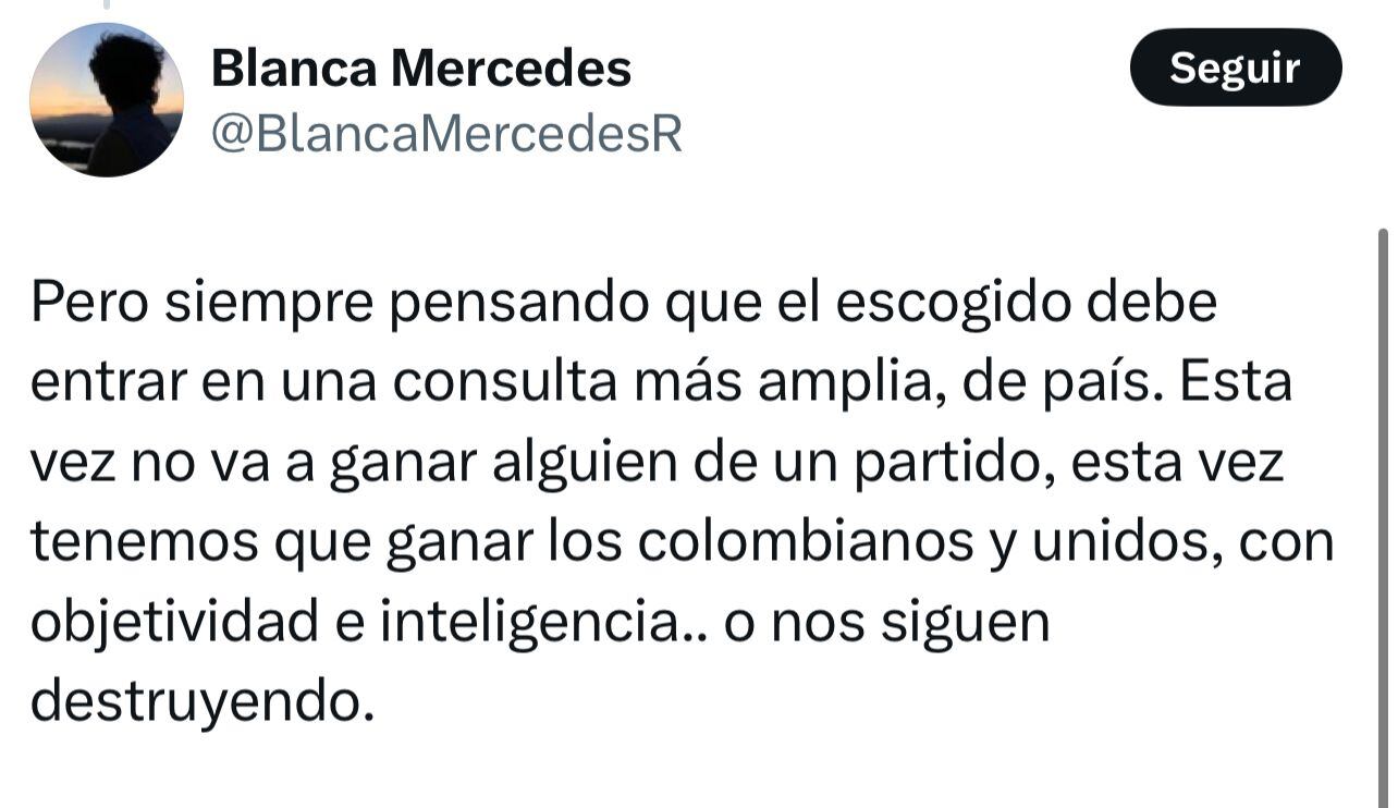 Respuesta a trino de Mario Hernández