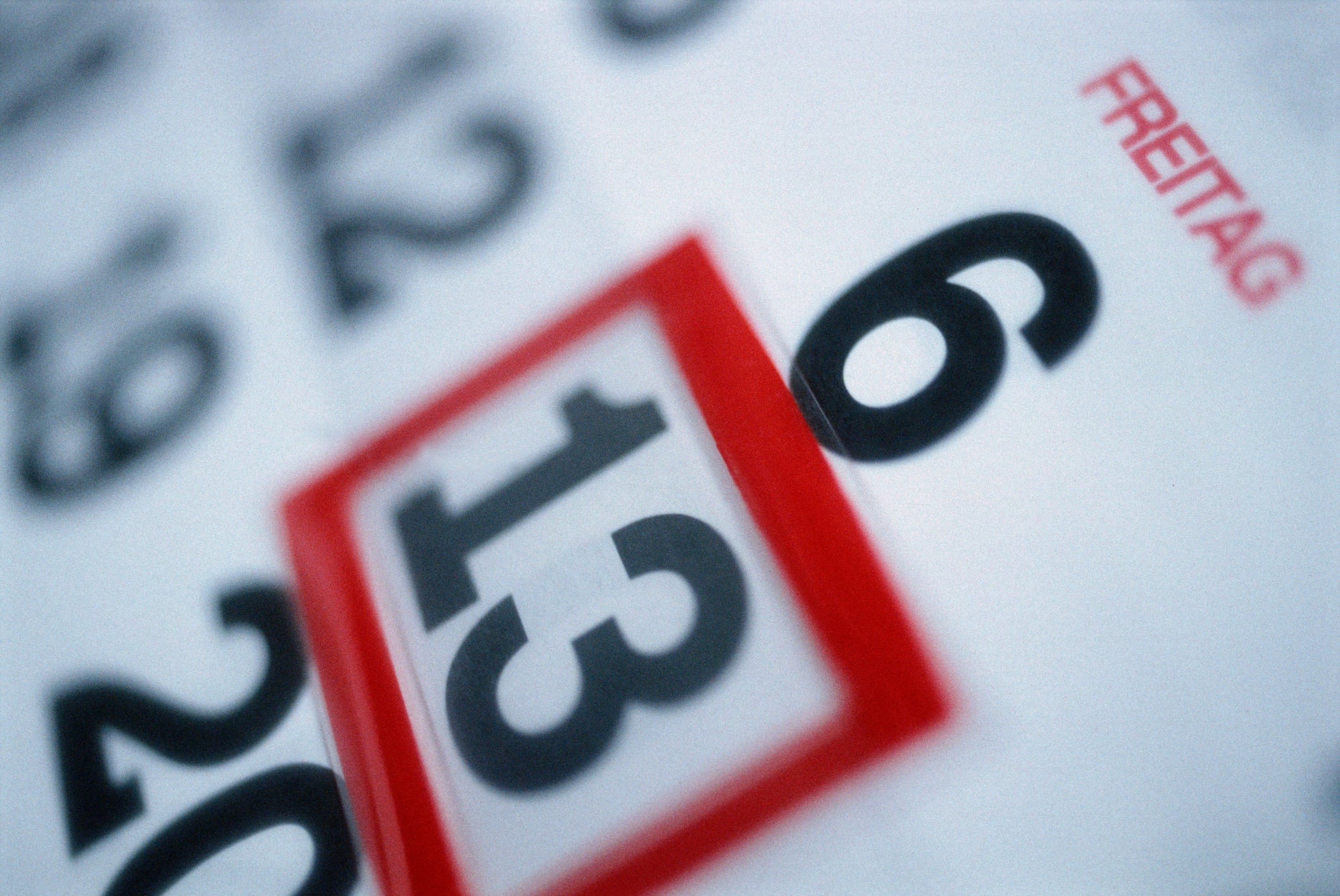 Friday the 13th on calendar