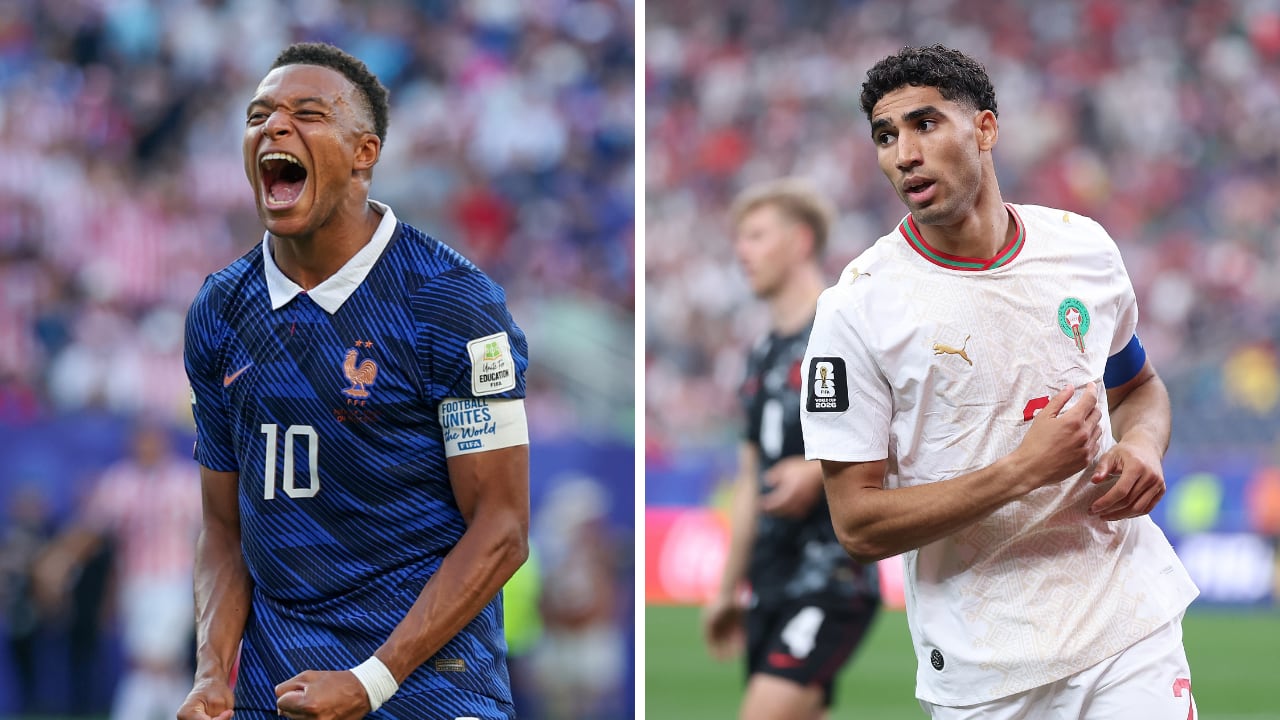 Mbappé vs. Hakimi, atractivo duelo en el partido de Francia contra Marruecos.