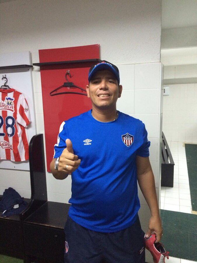 Léider Frías, utilero del Junior que se encuentra hospitalizado tras ataque con arma de fuego.