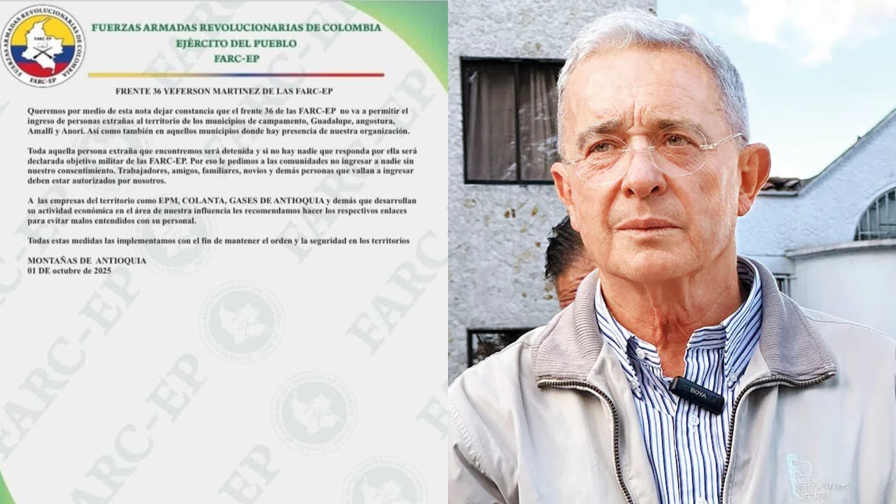 Álvaro Uribe reaccionó a comunicado de las Farc.