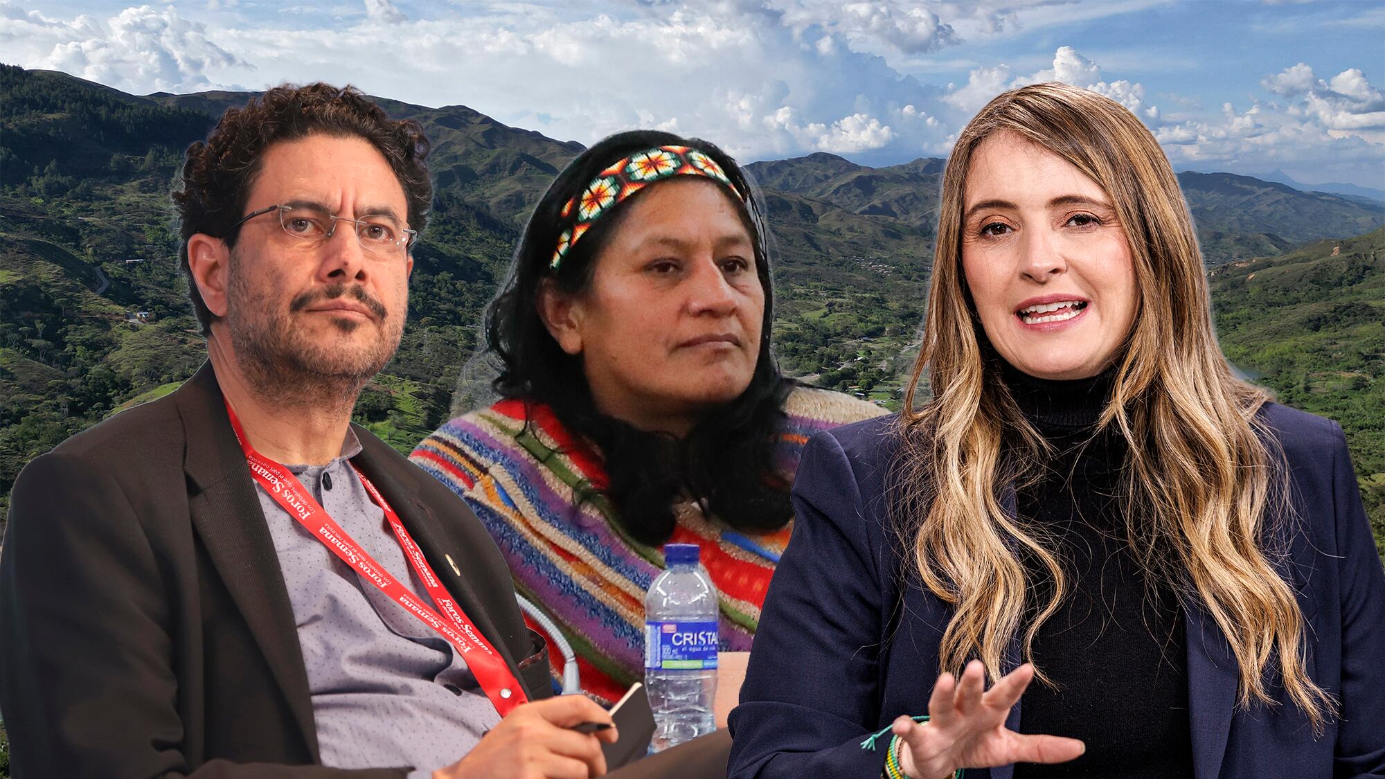 Iván Cepeda, Aida Quilcué y Paloma Valencia,