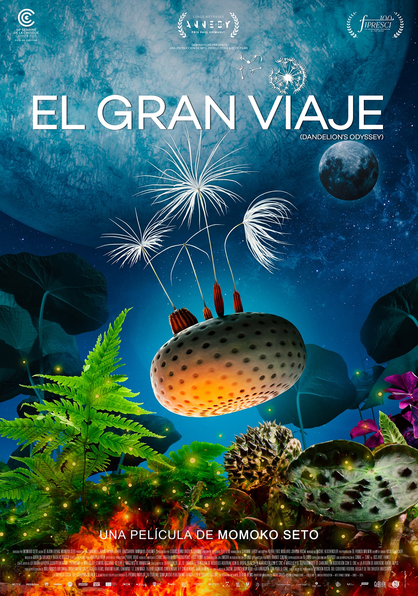 Cuatro semillas de un diente de león son las únicas supervivientes de una serie de explosiones nucleares que destruyen la Tierra. Lanzadas al cosmos, emprenden una aventura inolvidable en busca de un nuevo hogar donde la vida pueda comenzar otra vez.