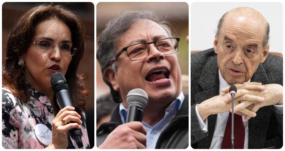 Viviane Morales, Gustavo Petro y Álvaro Leyva.
