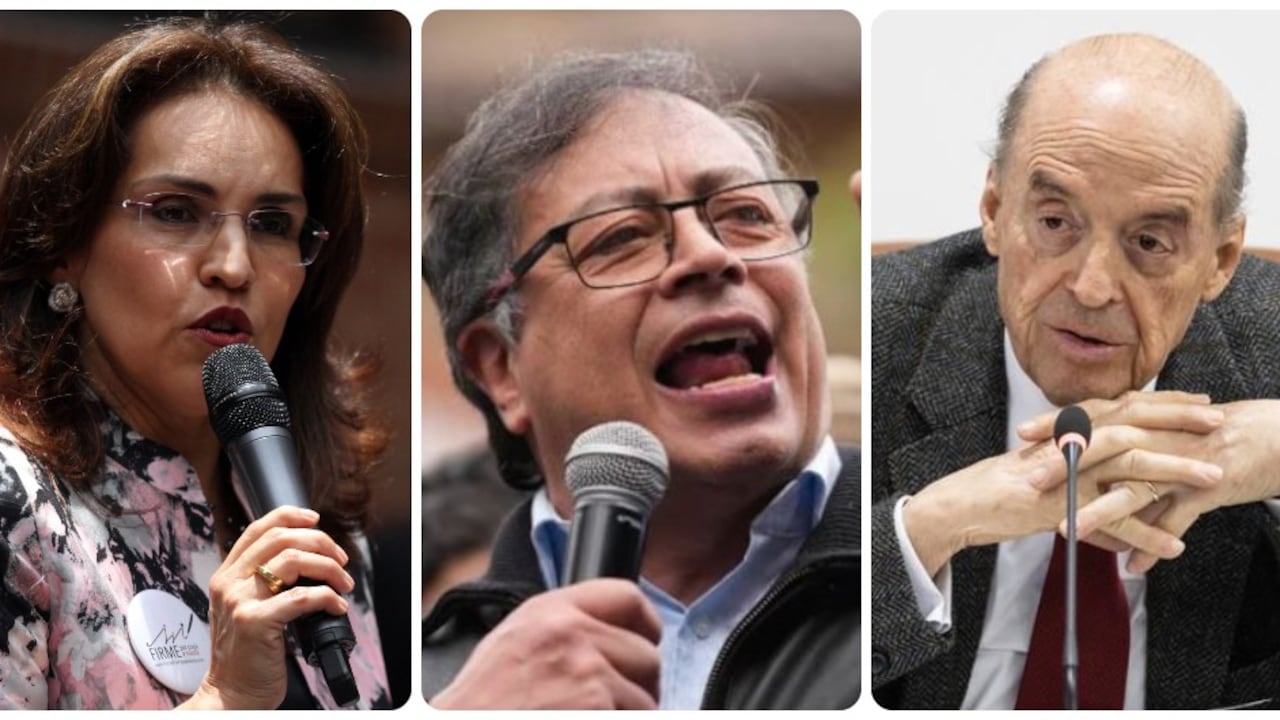 Viviane Morales, Gustavo Petro y Álvaro Leyva.