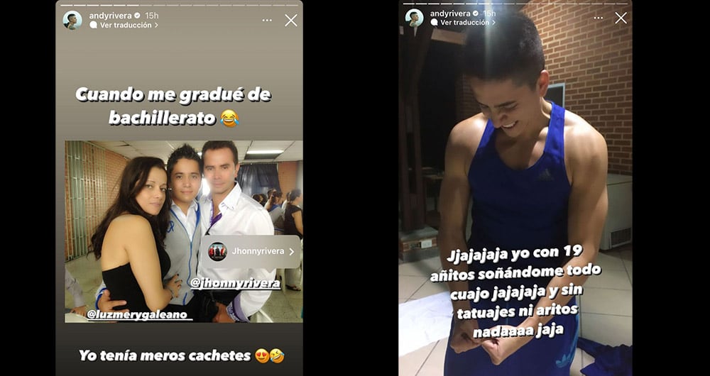 captura de pantalla Instagram @andyrivera