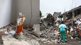 Imagen de la Virgen permanece intacta tras el colapso