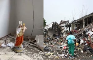 Imagen de la Virgen permanece intacta tras el colapso