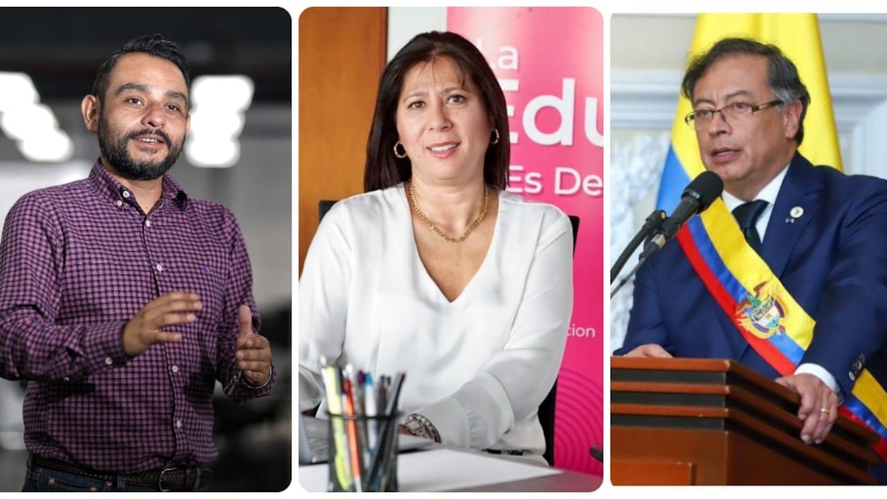 Andrés Molano, Adriana González y Gustavo Petro.