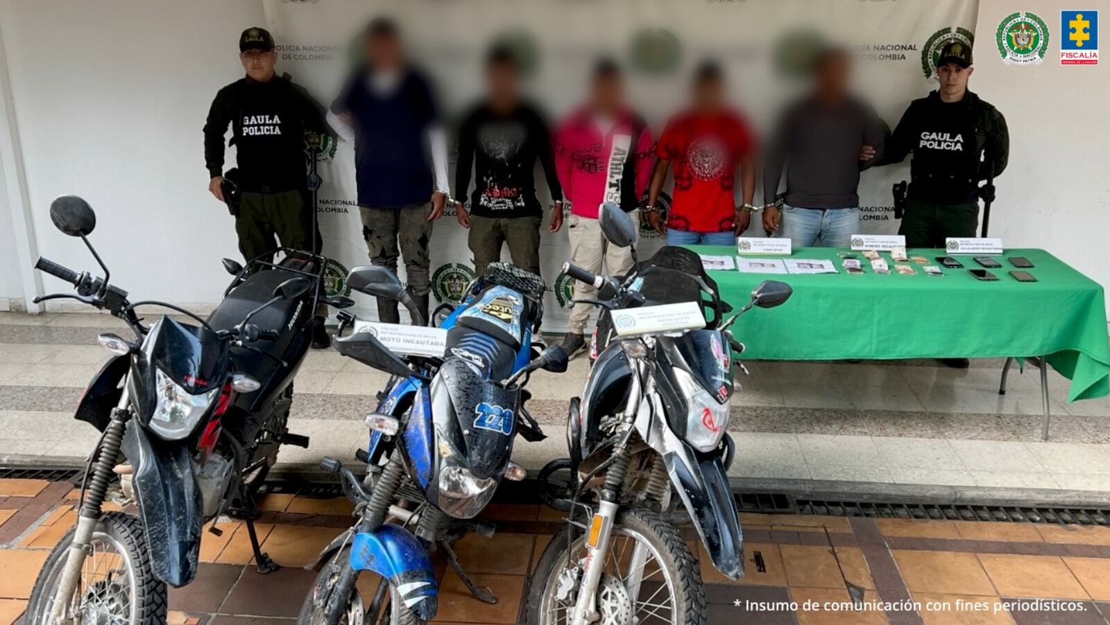 La Fiscalía lanzó una redada contra la extorsión. Más de 377 personas capturadas