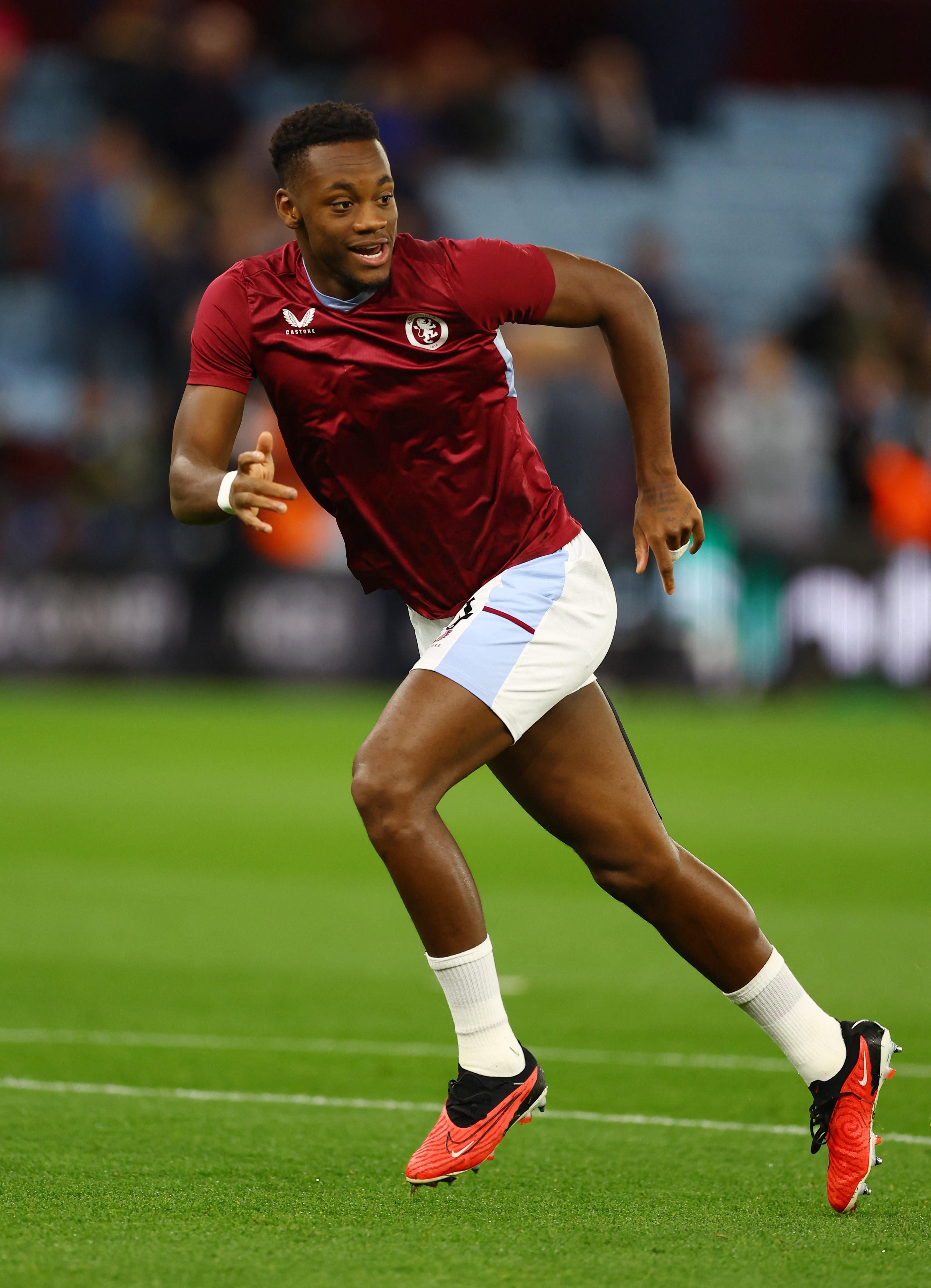 Soccer Football - Europa Conference League - Group E - Aston Villa v Zrinjski Mostar - Villa Park, Birmingham, Britain - October 5, 2023 Aston Villa's Jhon Duran during the warm up before the match REUTERS/Molly Darlington