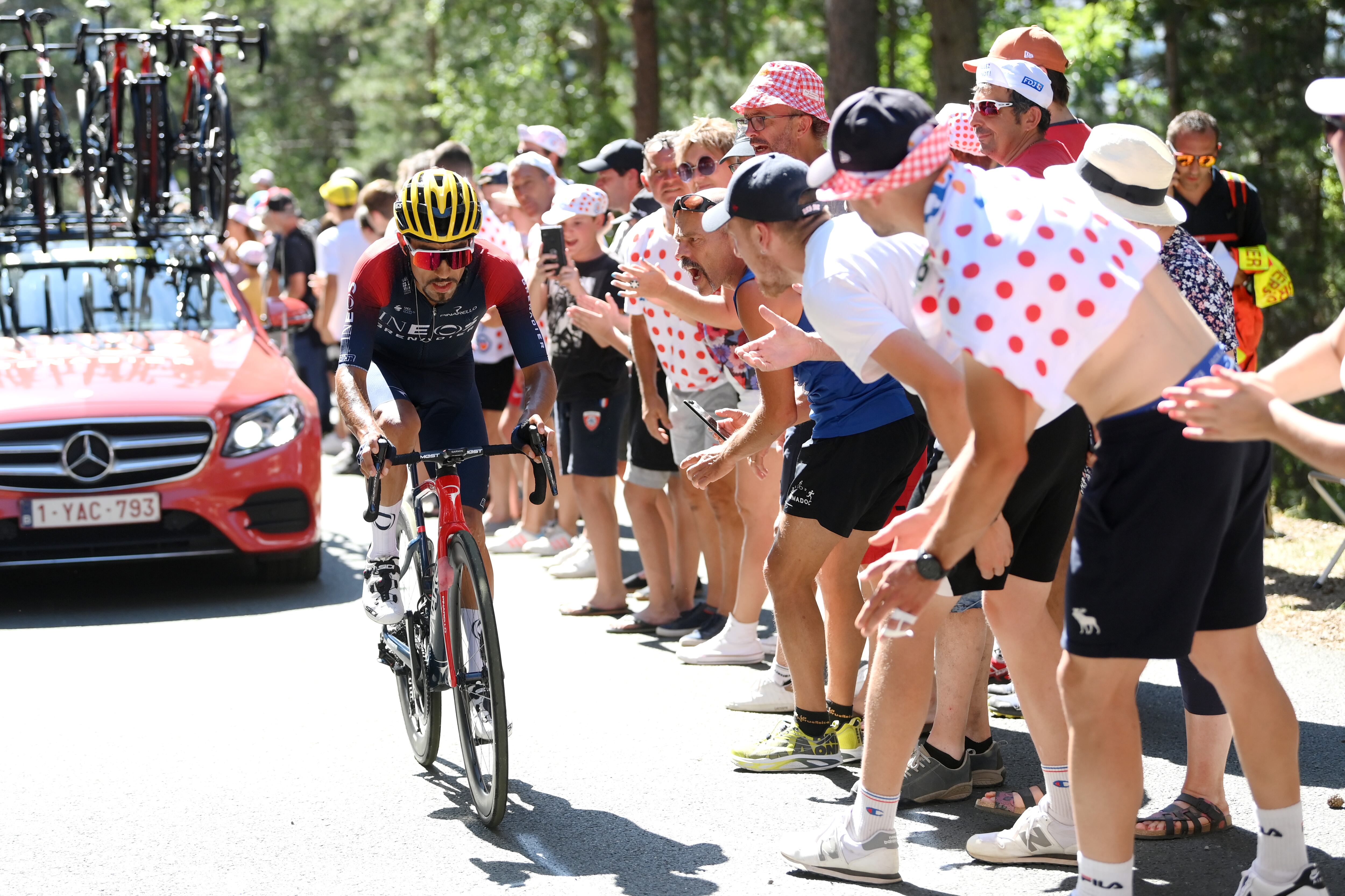 MENDE, FRANCE - JULY 16: Daniel Felipe Martinez Poveda of Colombia and Team INEOS Grenadiers competes during the 109th Tour de France 2022, Stage 14 a 192,5km stage from Saint-Etienne to Mende 1009m / #TDF2022 / #WorldTour / on July 16, 2022 in Mende, France. (Photo by Alex Broadway/Getty Images)