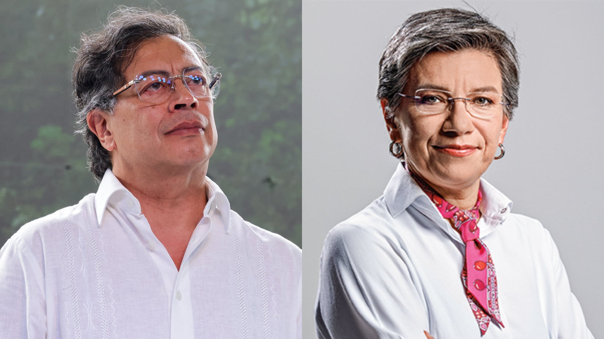 Gustavo Petro y Claudia López.