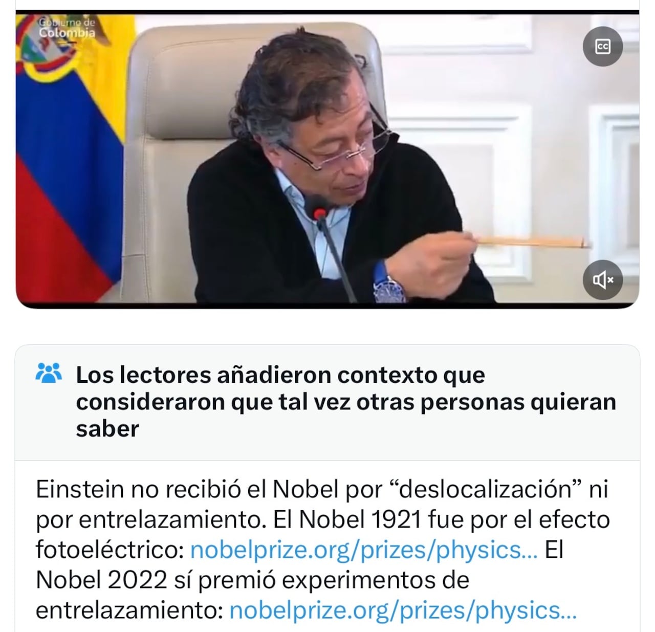 Un mensaje que publicó Gustavo Petro en X tuvo varios comentarios corrigiéndolo