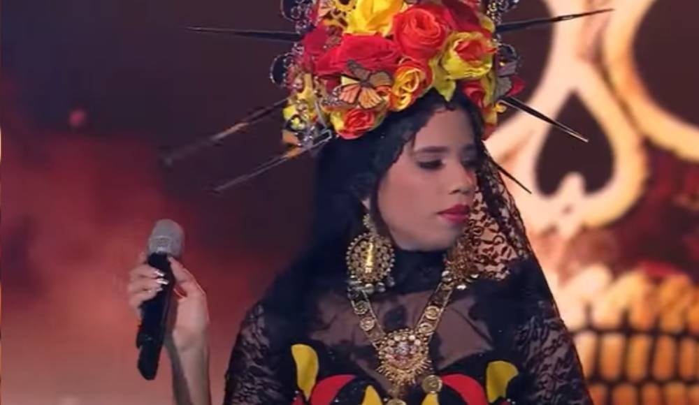 La concursante brilló con su voz.