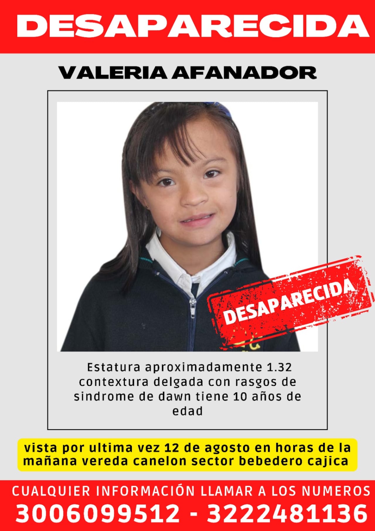 La menor está siendo buscada desde hace varias horas.