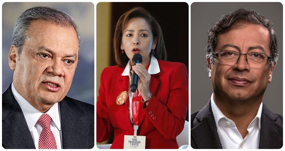 Ovidio Claros, Olga Lucía Velásquez y Gustavo Petro.