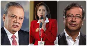 Ovidio Claros, Olga Lucía Velásquez y Gustavo Petro.