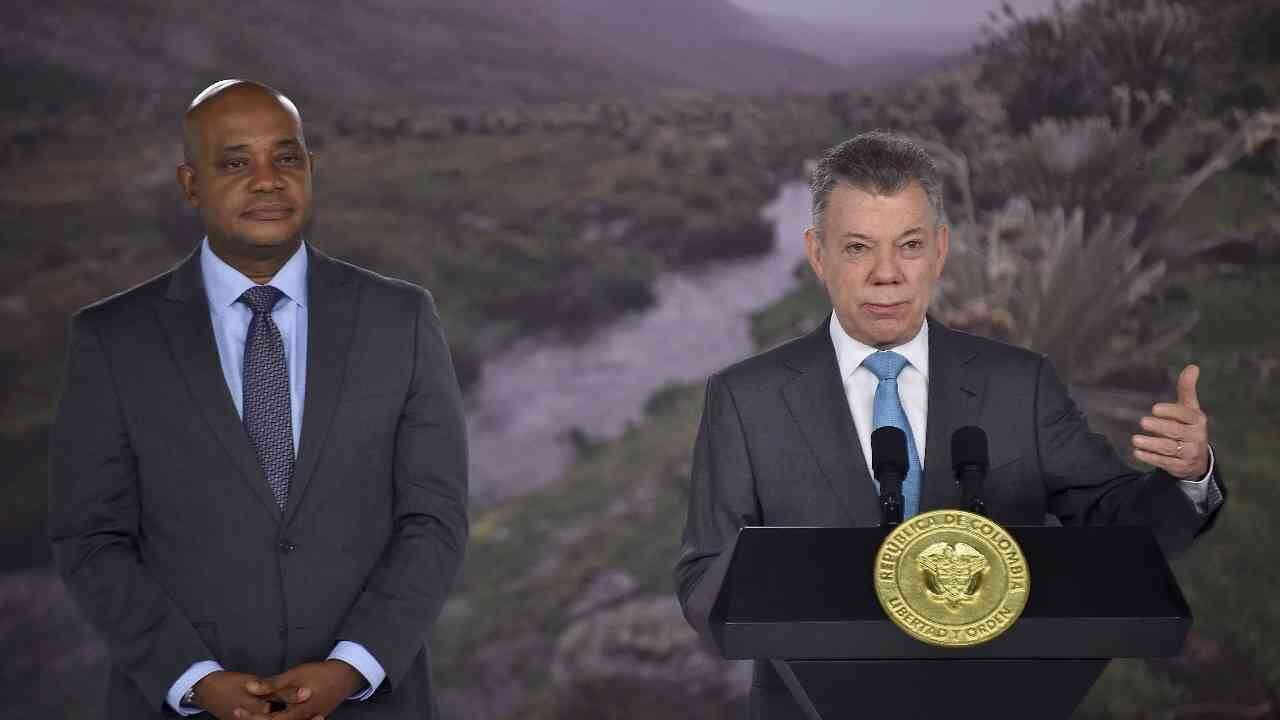 El presidente Juan Manuel Santos fue el encargado de dar a conocer la delimitación de los páramos El Duende y Cerro Plateado. Foto: Presidencia de la República.