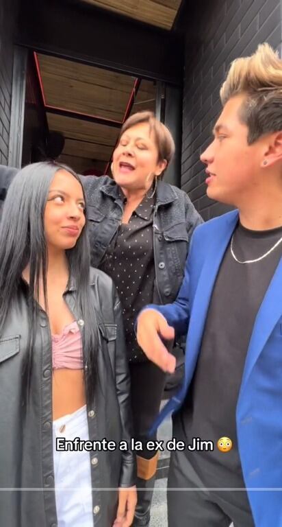 actriz Alina Lozano y su novio Jim Velásquez, ante la ex