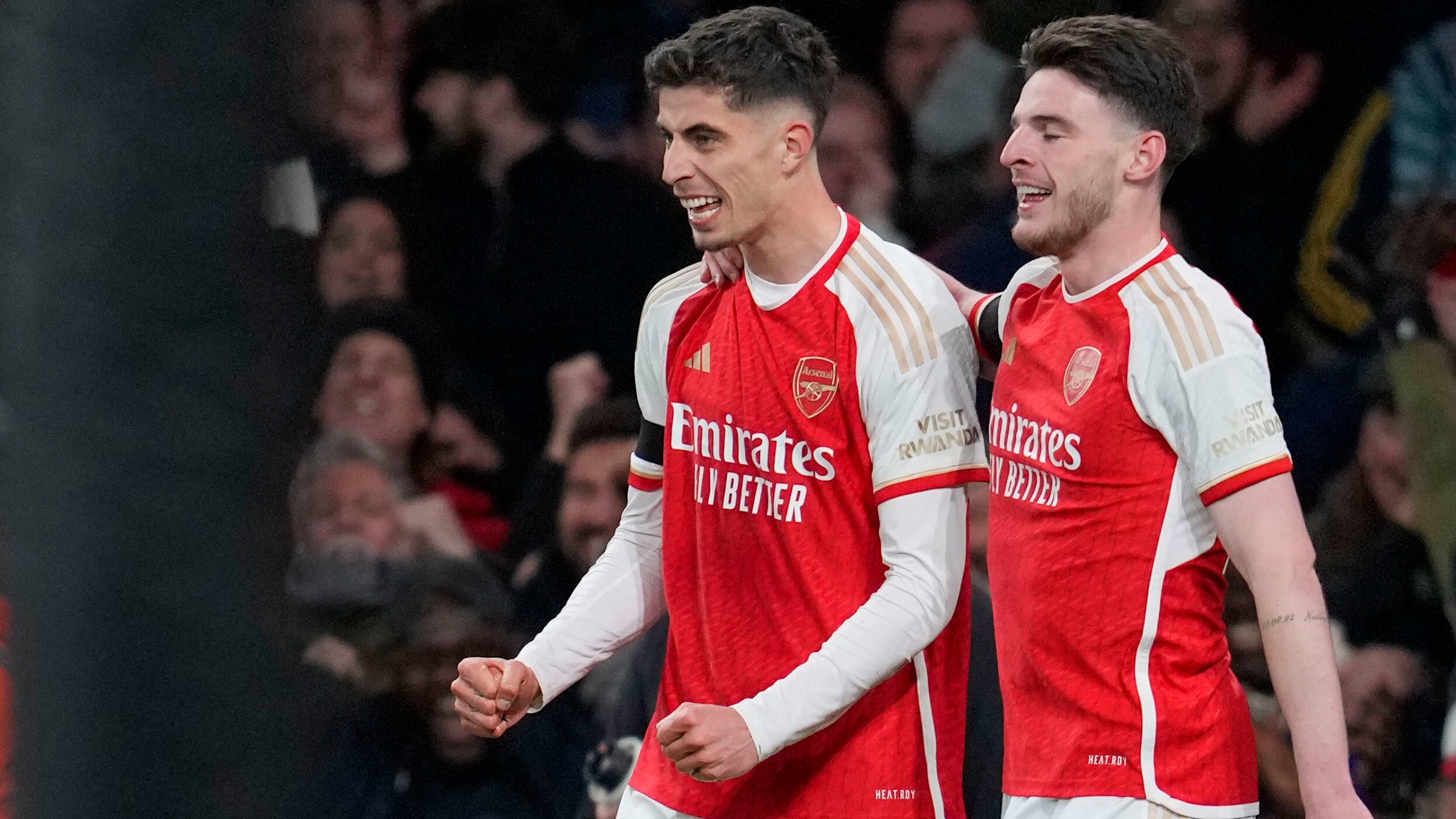 Kai Havertz, uno de los anotadores en la paliza del Arsenal 5-0 sobre el Chelsea.