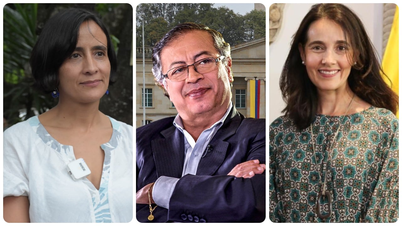 Susana Muhammad, Gustavo Petro y Adriana Soto.