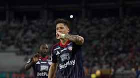Paiva celebra el gol ante el Once Caldas.