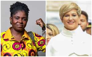 La vicepresidenta Francia Márquez y la primera dama Verónica Alcocer.