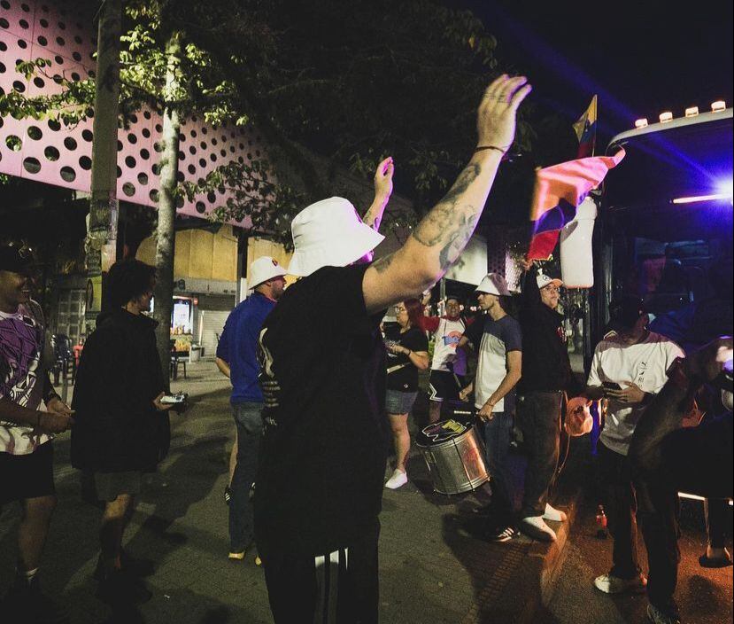 Una de las fotografías subidas por el Dj de su instancia en el estadio Metropolitano en Barranquilla