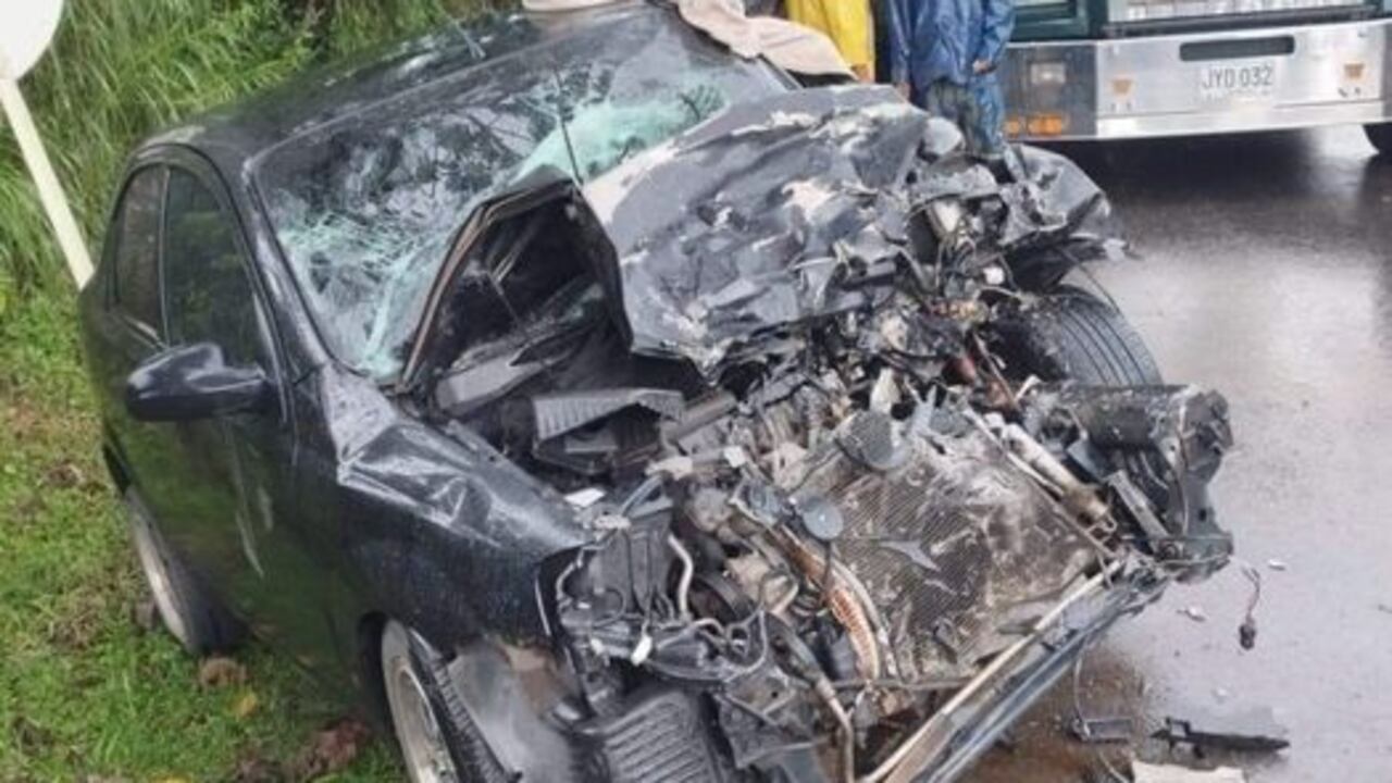 Accidente en la vía Chusacá en Sibaté