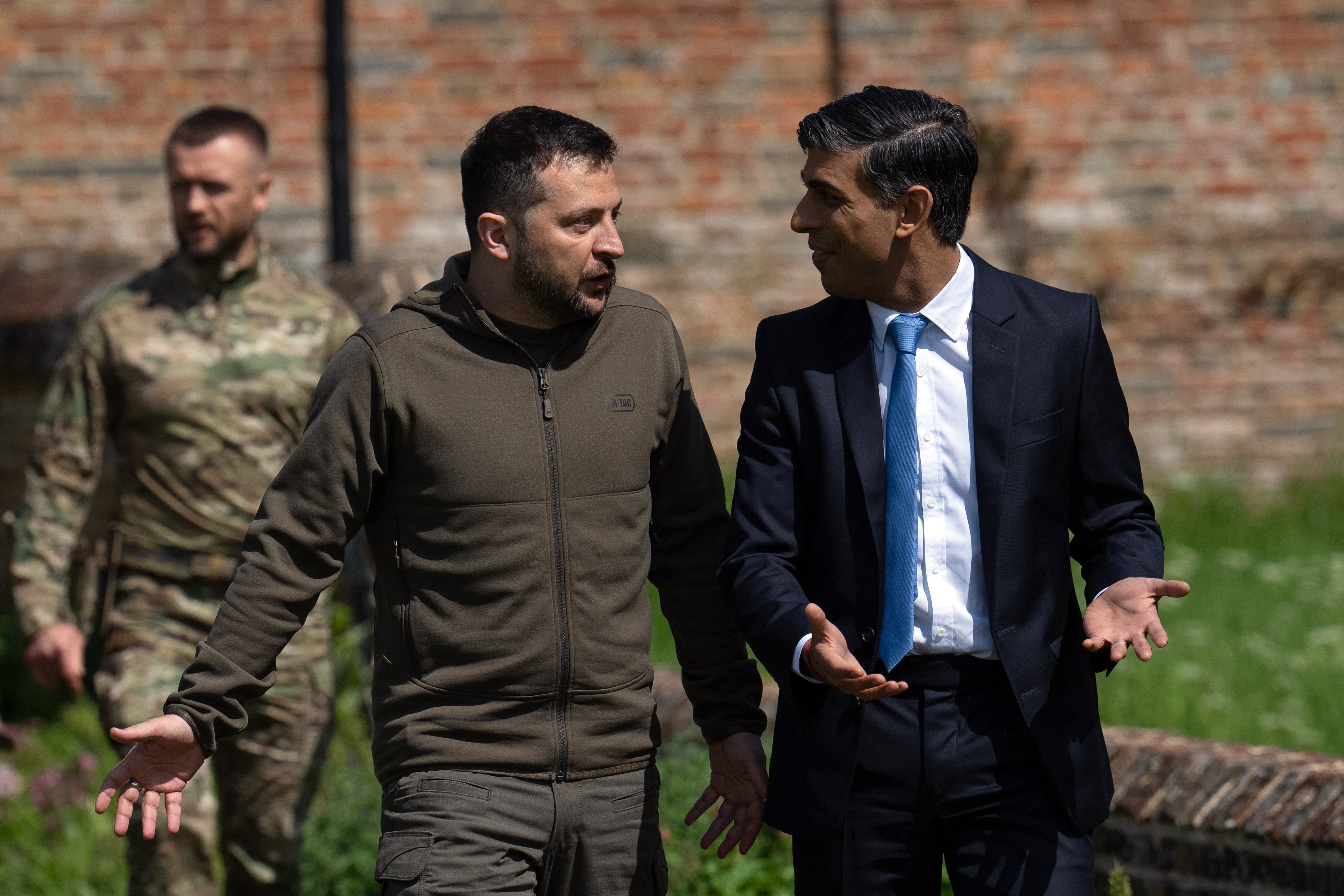 Zelensky se reunió el lunes con el primer ministro británico, Rishi Sunak. Foto: AFP.