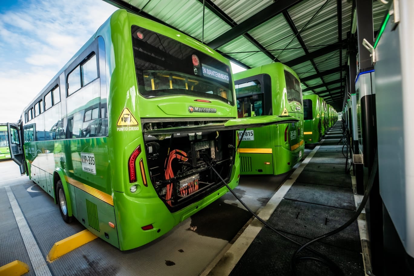 El patio taller donde se cargarán los buses eléctricos es el más grande de América Latina.