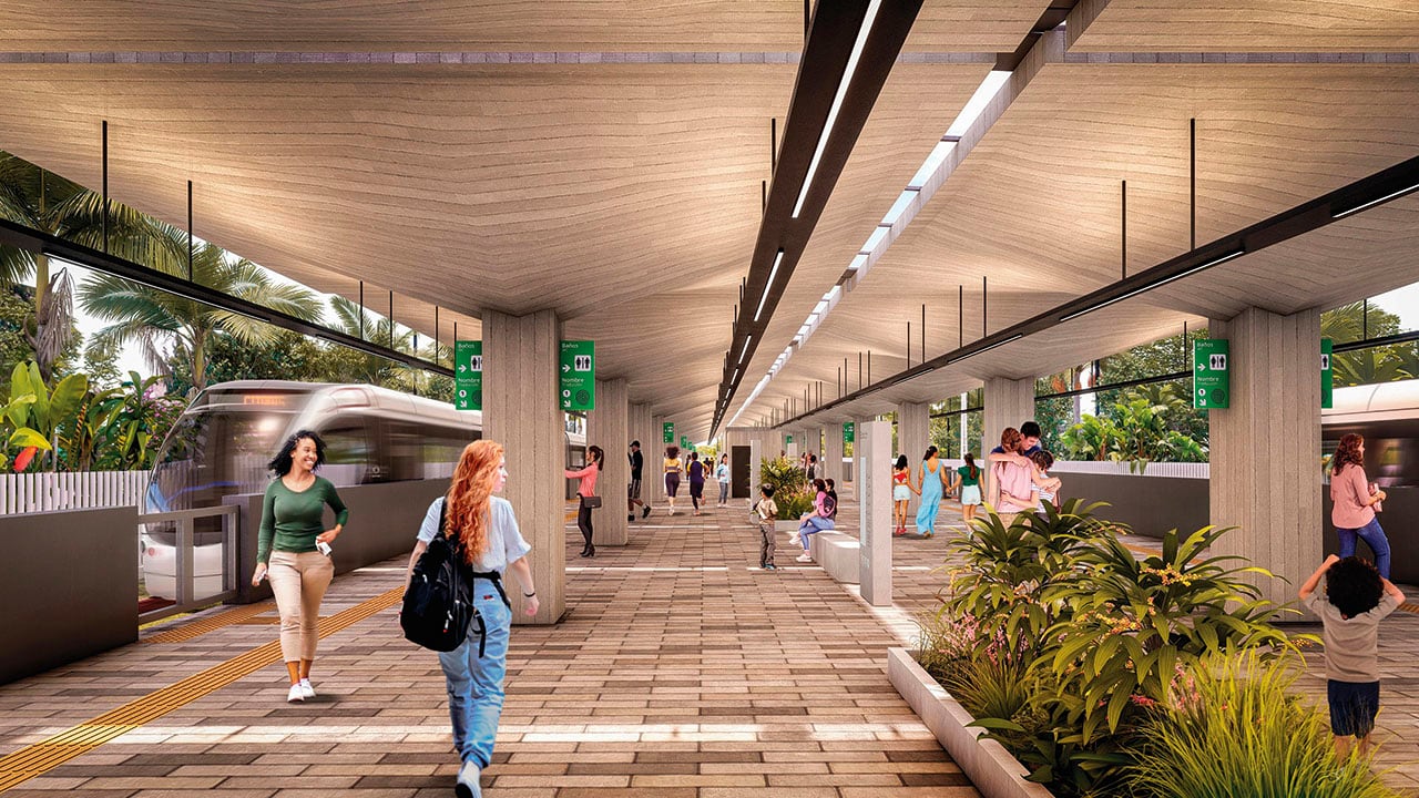 Animación del metro de Medellín.