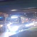 Bloqueo de taxis en la Avenida El Dorado.