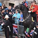 El caballo perdió el control y causó pánico entre los espectadores.
